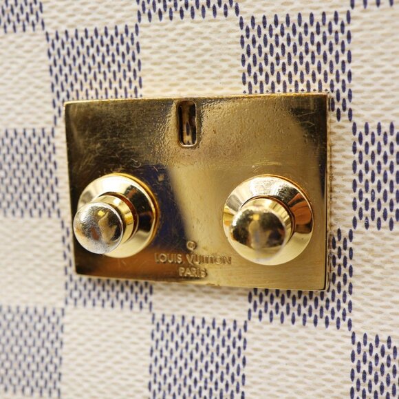 Louis Vuitton Croisette Damier Azur Satchel Crossbody Bag Rose Ballerine - Picture 10 of 16